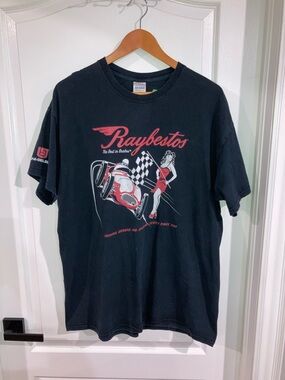 Black Race Car Graphic T-shirt Gildan - size XL